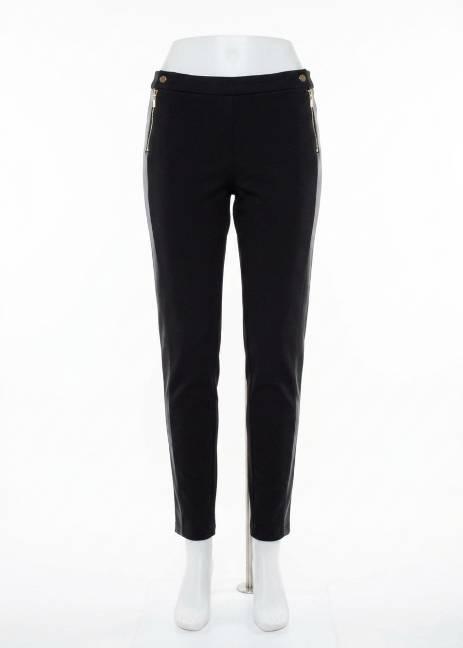 NEW ANGEL faux leather straight pant in black